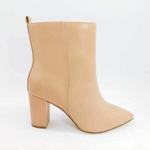 Justfab Womens Olyvia Ankle Booties Beige 7‎ New - Picture 1 of 12